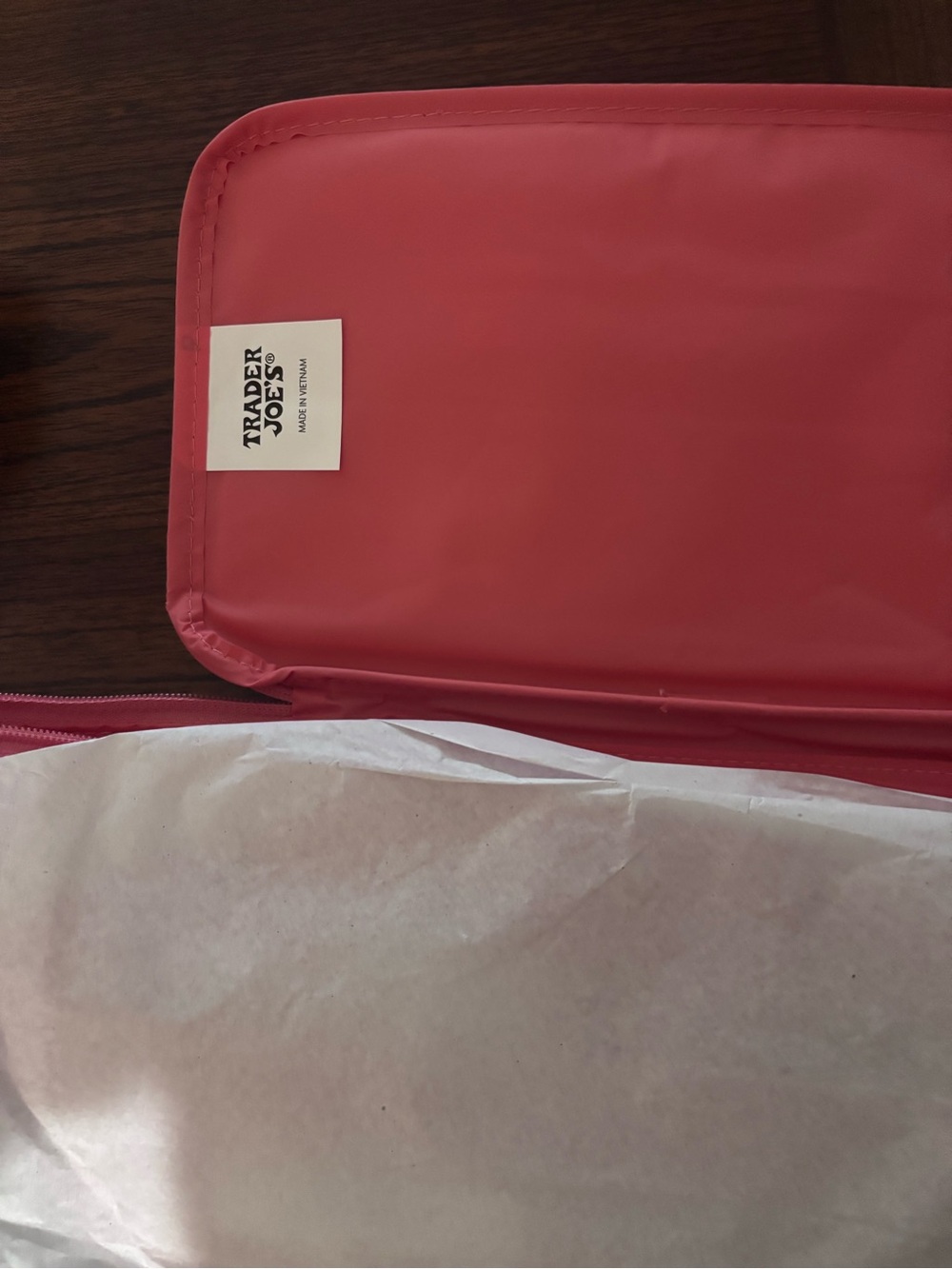 Trader Joe's Pink Striped Insulated Mini Travel Bag - Picture 2 of 4